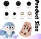 150-Piece Black Plastic Safety Eyes with Washers – 6mm to 12mm for Amigurumi, Crochet Dolls, Plush Toys & DIY Crafts
